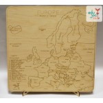 Puzzle harta Europei natur in limba engleza